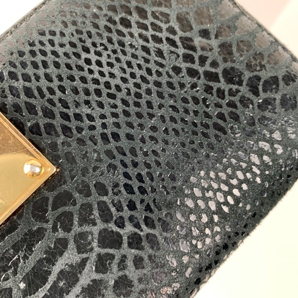 MICHAEL KORS Black Snake Skin Embossed Wallet - Picture 5 of 8